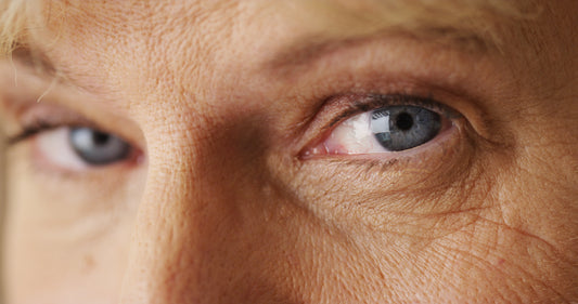 Closeup shot of mature womans eyes