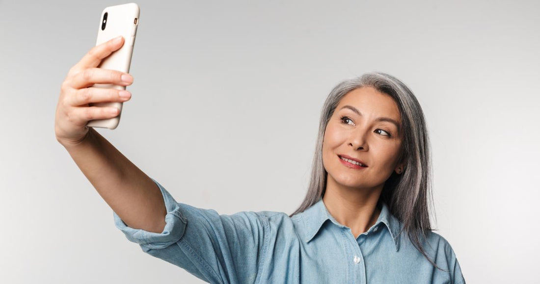 Woman taking a selfie